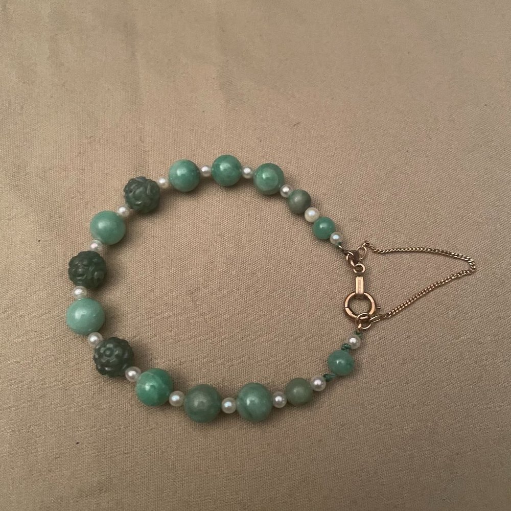 Green Beaded Bracelet